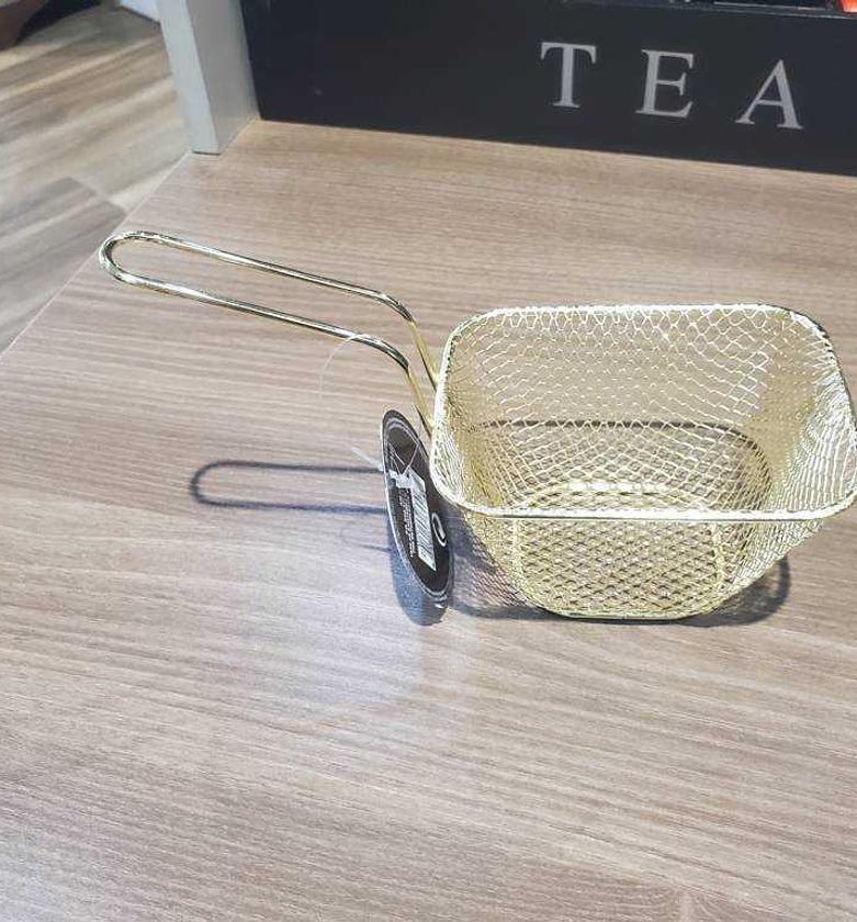 Basket 105x85x70mm gold colour image