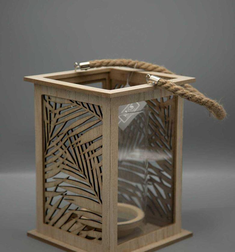 Lantern wood mdf 18x18x25.5cm image