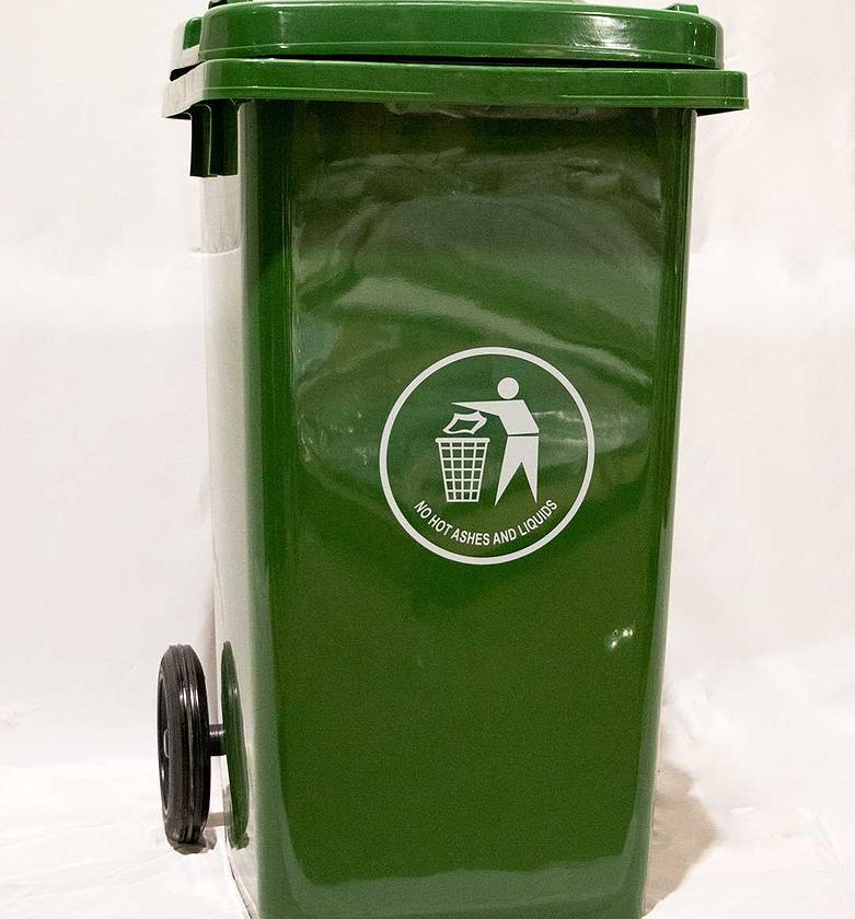 Dustbin hdpe plastic 100l image