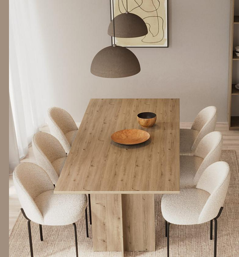 Extendable MDF Dining Table – 160/200×74 cm image