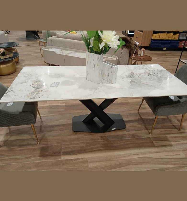 Dining Table – Carbon Steel Frame with Ceramic Top image