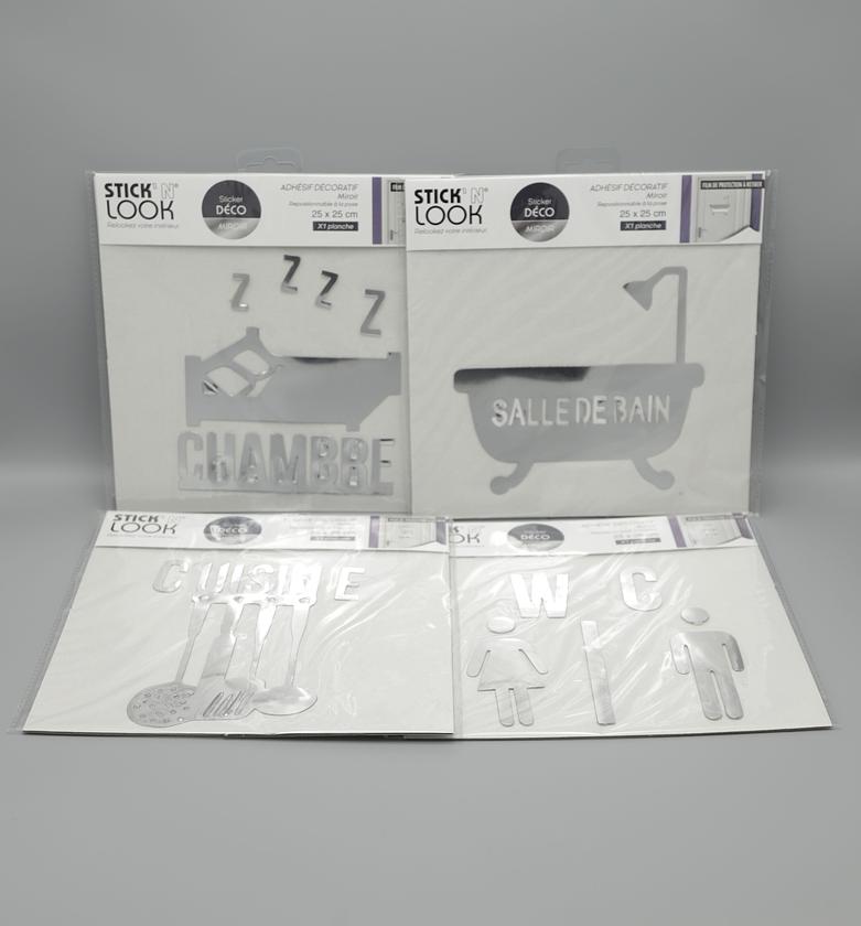 STICKER MIROIR PLAQUE DE image