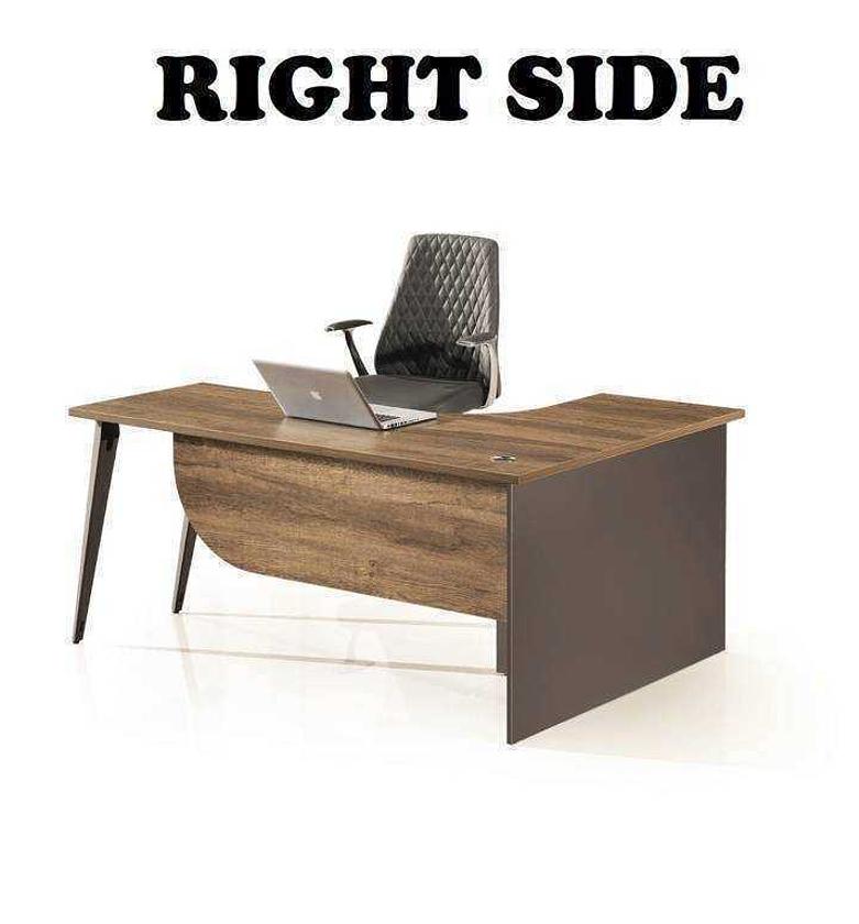 Executive Desk Right Side – Golden Diamond with New Grey Finish (160x120x75cm) image