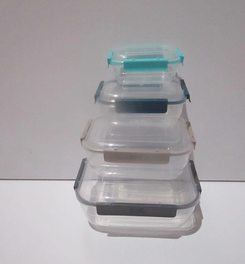 Klic Rectangular PP Storage Boxes – Pack of 4 image