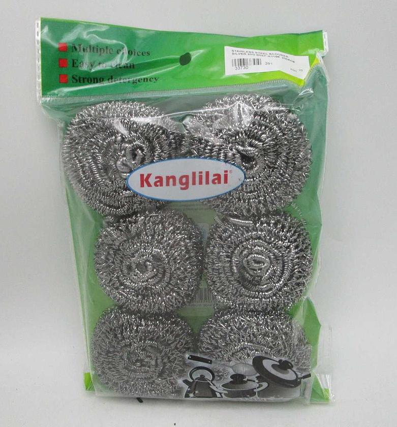 Stainless steel scourer silver image