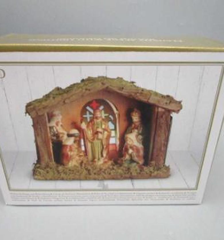 Christmas nativity crib w image