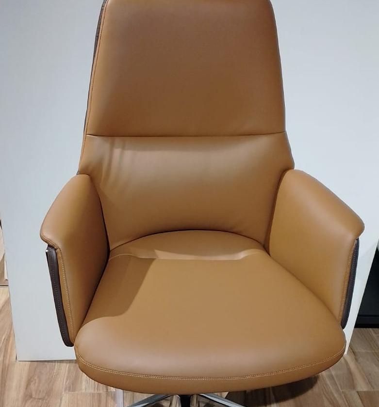 Office chair back:dk brown+ image