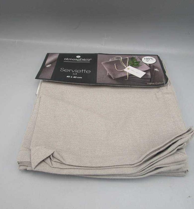 GREY COTTON NAPKINS S/4 image