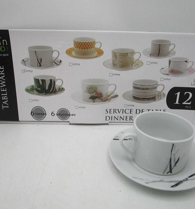 12pcs round tea set porce image