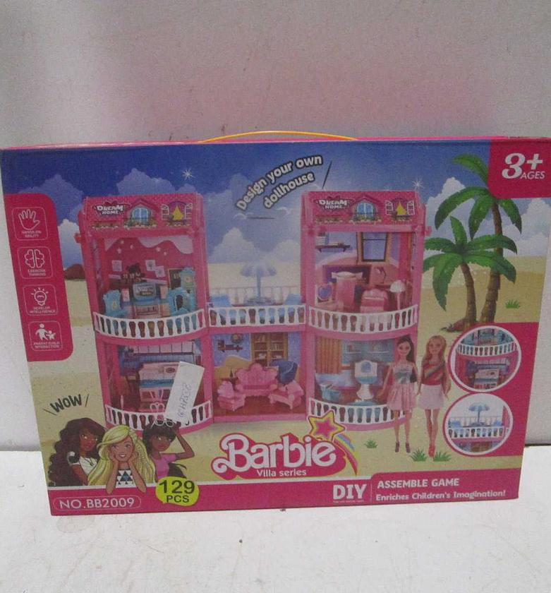 Barbie house doll*2 137pcs image