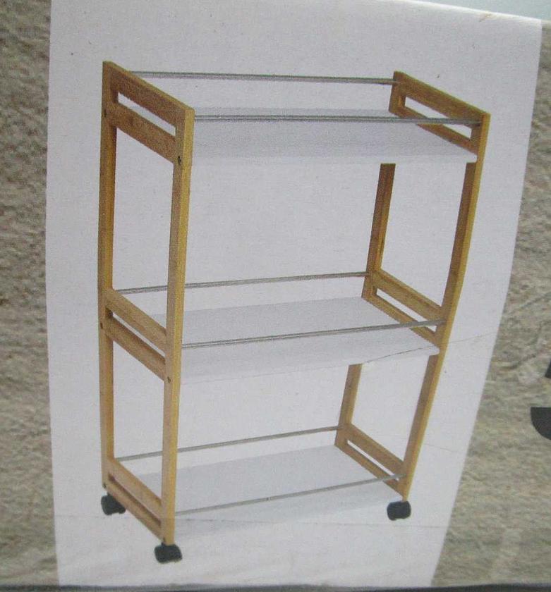 Trolley white kitchen bamboo image