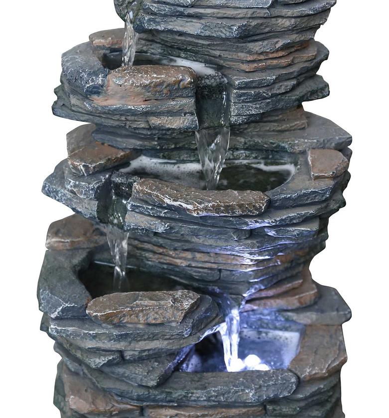 Fountain polyresin with led image