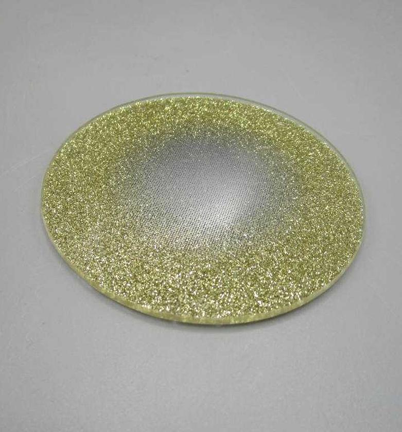 PLATE 10CM GOLD WITH GLIT image