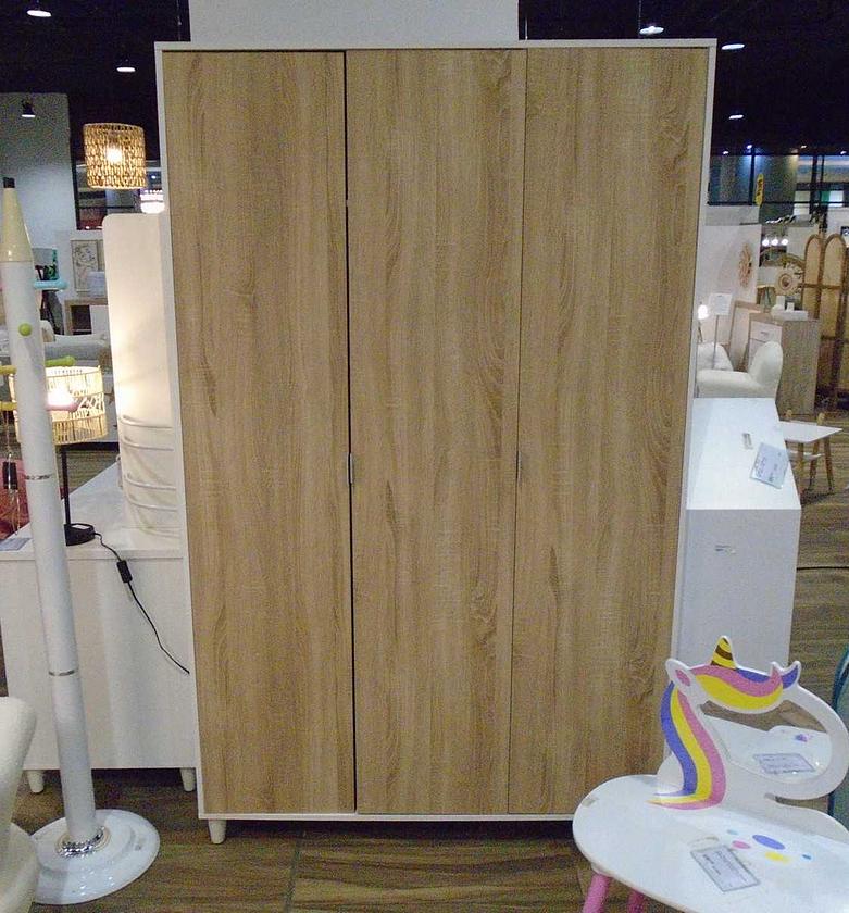 Wardrobe 3d oak+white 1241*560*2000 image