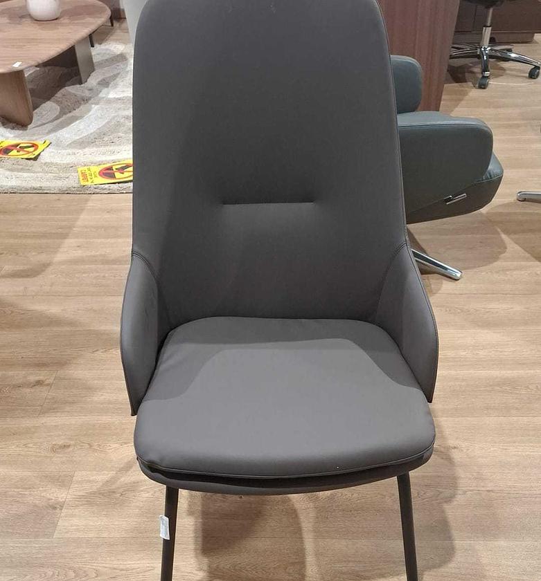 Imperio 200 PU Visitor Chair – Brown with Iron Base image