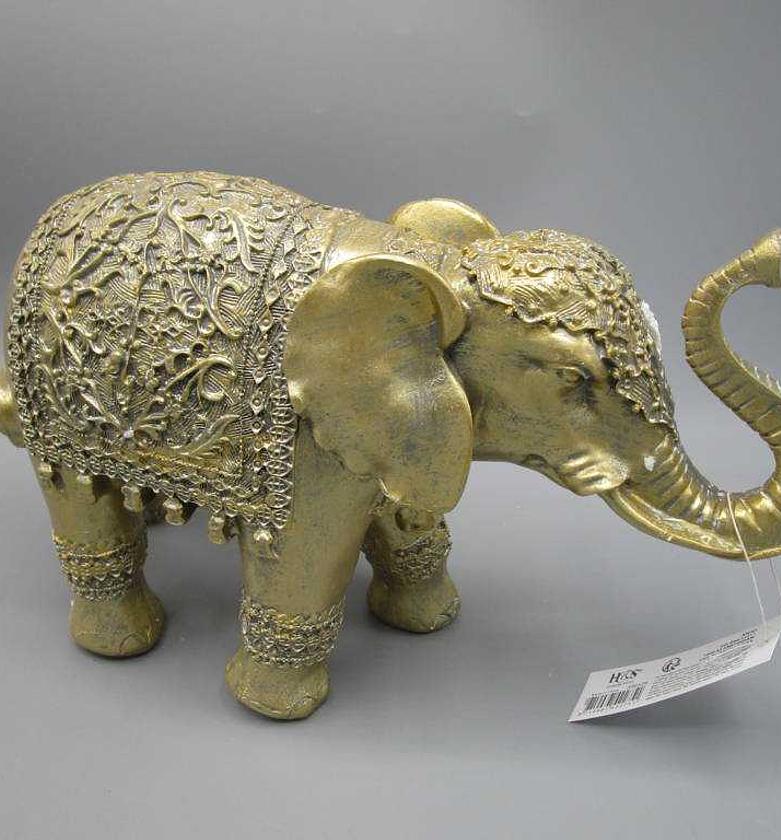 ELEPHANT POLYSTONE GOLD image