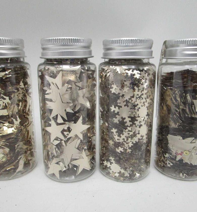 Christmas confetti in a bottle image