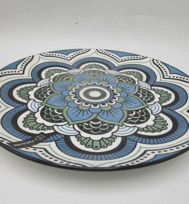 Plate mandala bleu d26cm m12 image