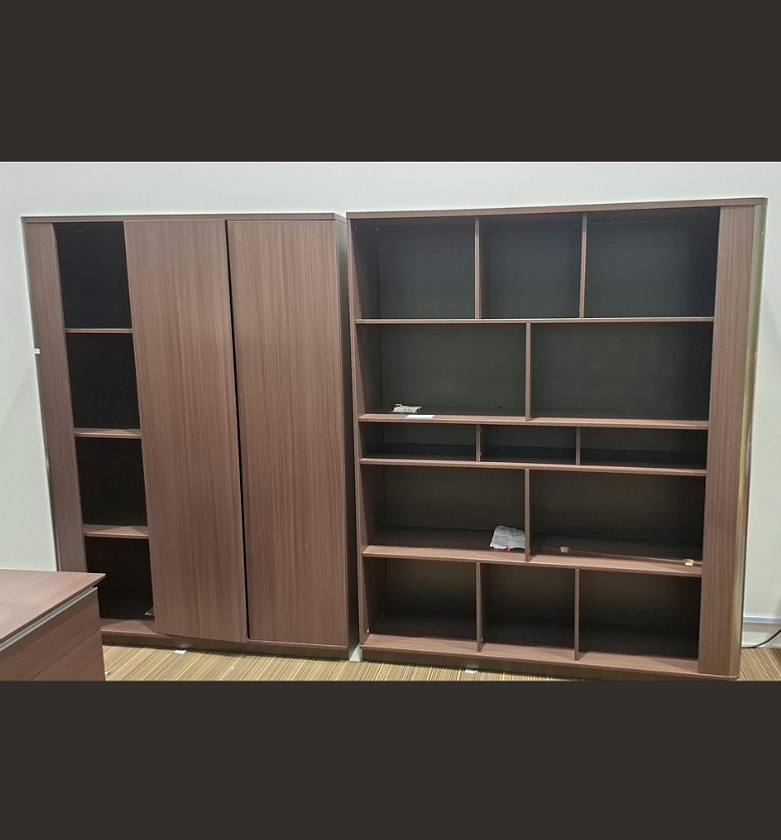 Red Oak Melamine File Cabinet – Spacious 6-Compartment Storage image