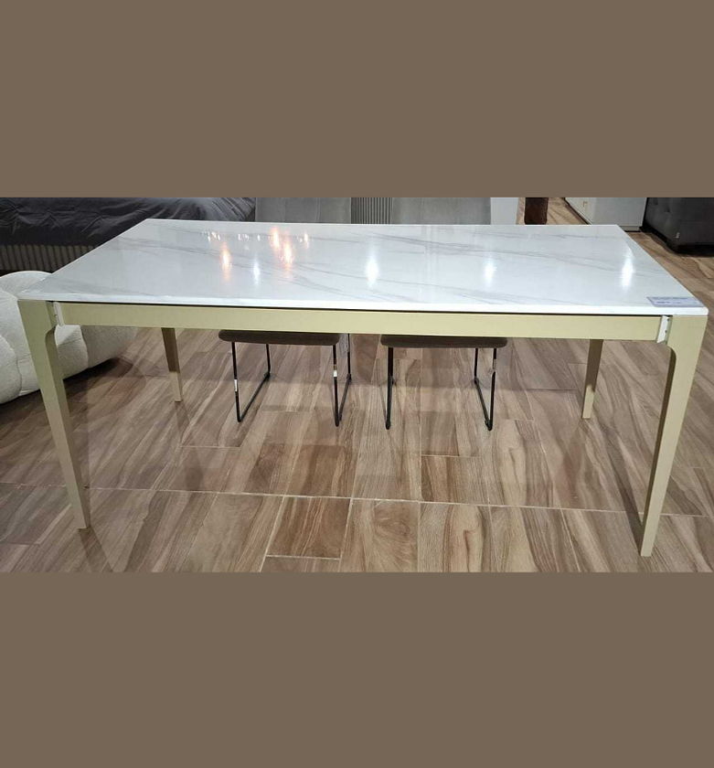 Dining table mdf marble paper image