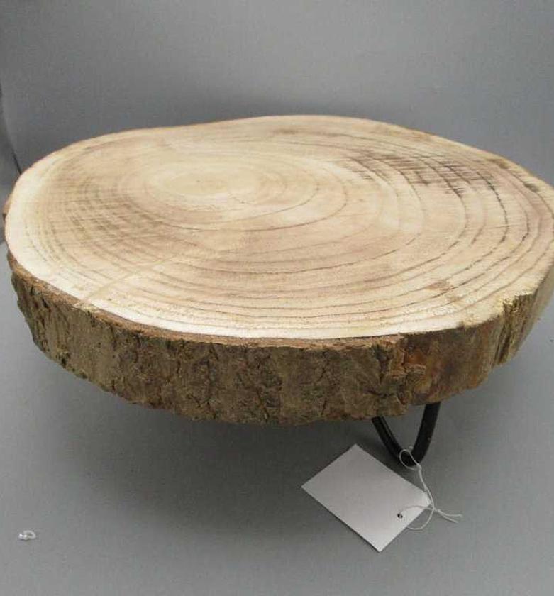 Table wooden round 40cm   image