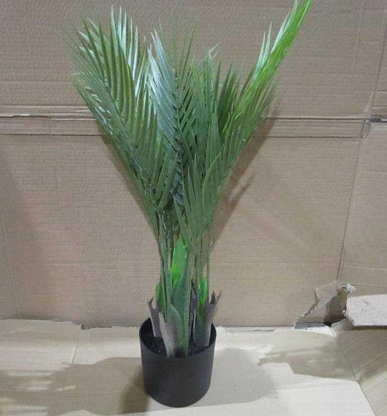 Artificial Palm Tree – 70cm with 12 Leaves in Plastic Pot image
