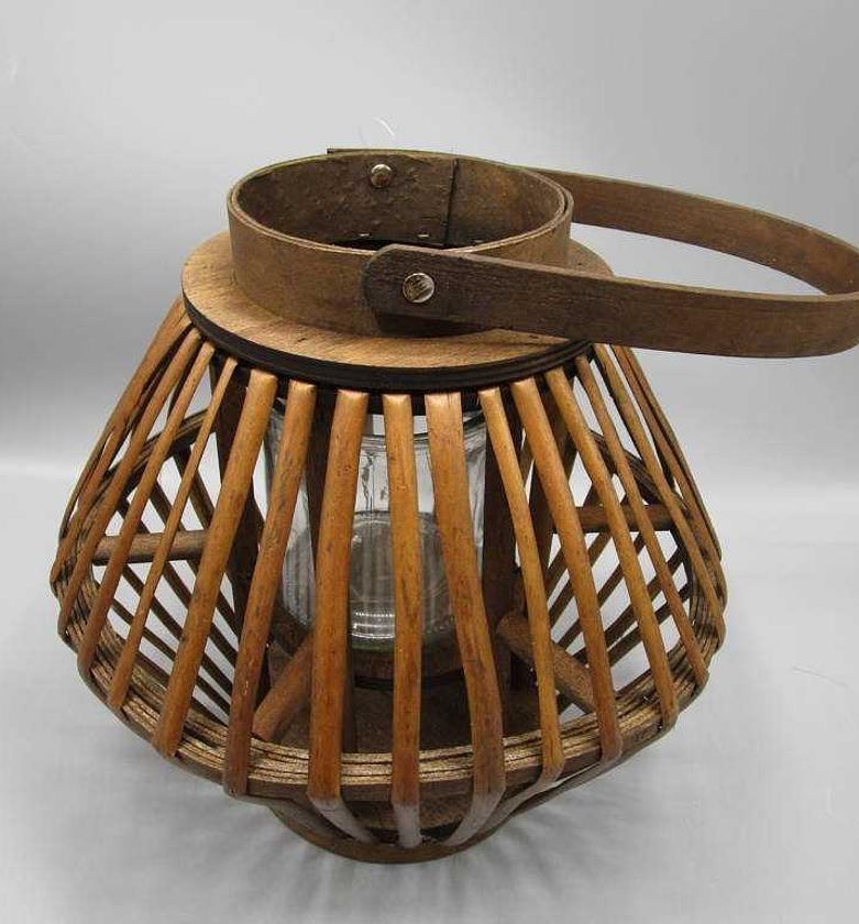 LANTERN WICKER 29X27CM BR image