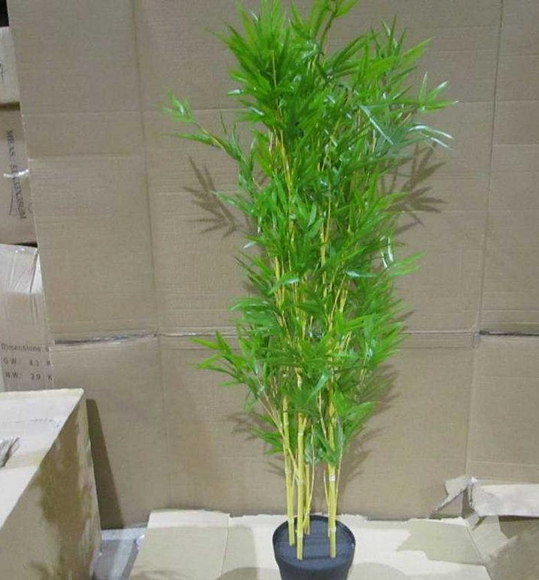 Artificial Bamboo Tree – 120cm with 5 Stems in Plastic Pot image