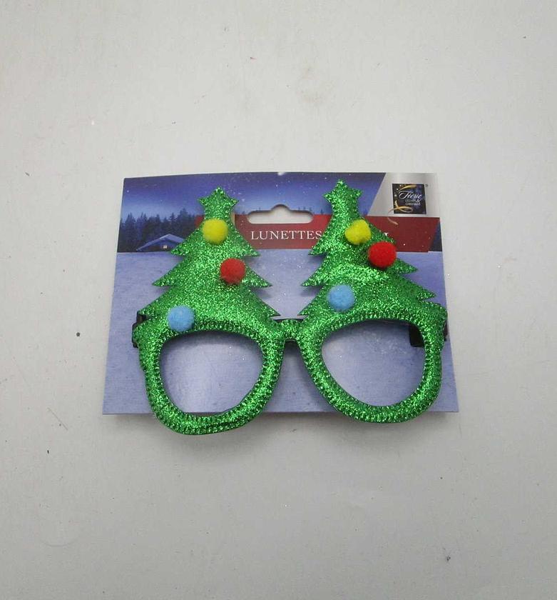 Christmas pompom tree glasses image