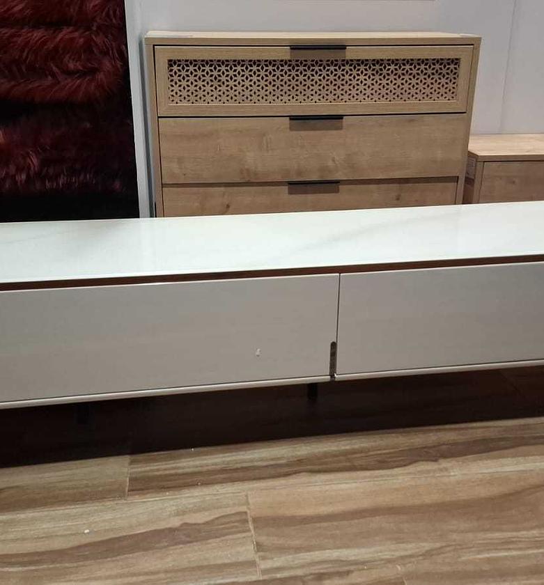 Lunaro Glass Top TV Stand image