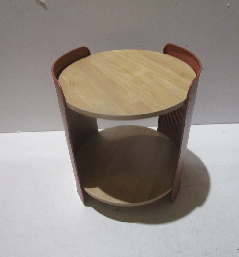 End table round double shelf image