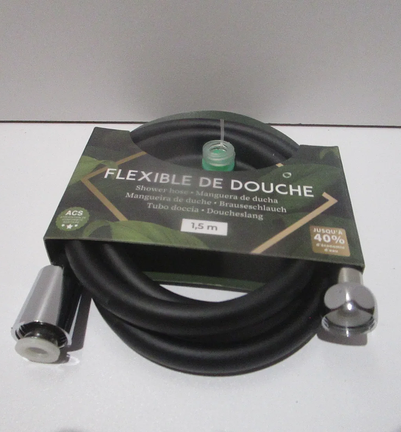 Flexible Matte Black PVC Shower Hose (1.5 Meter) image