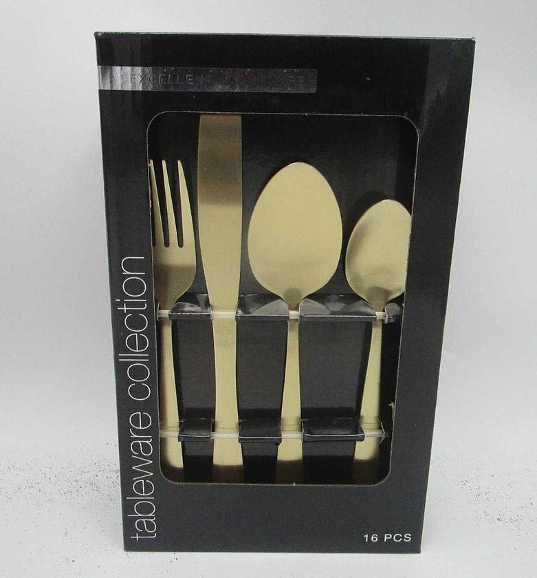 Set coasters s/16pcs gold image