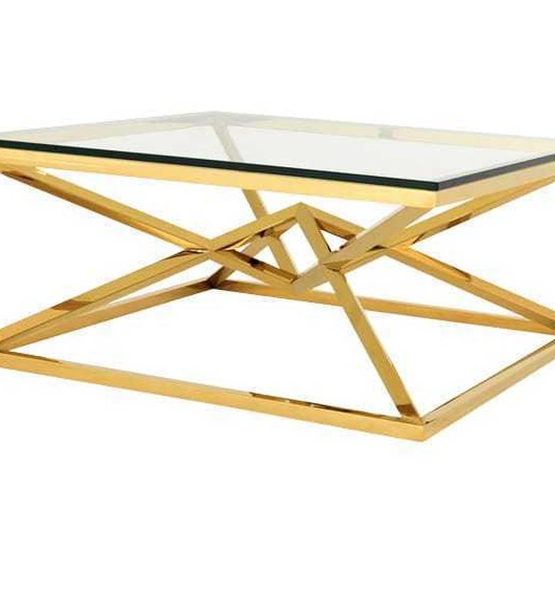 Coffee table golden 120*80*45 image