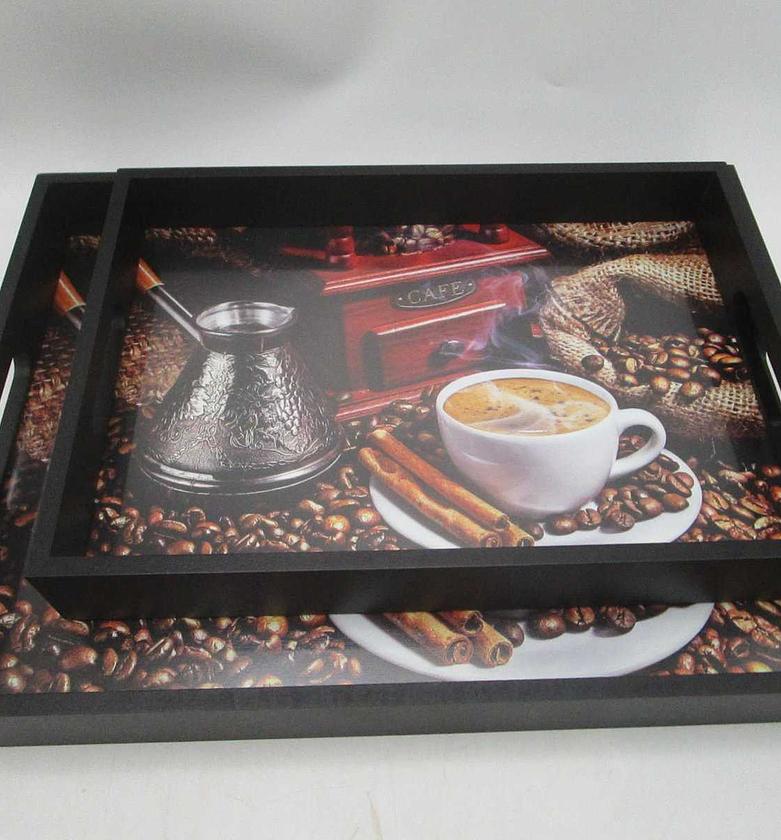 Tray coffee 39.5x29.5x5 34x23.5x4.5 image