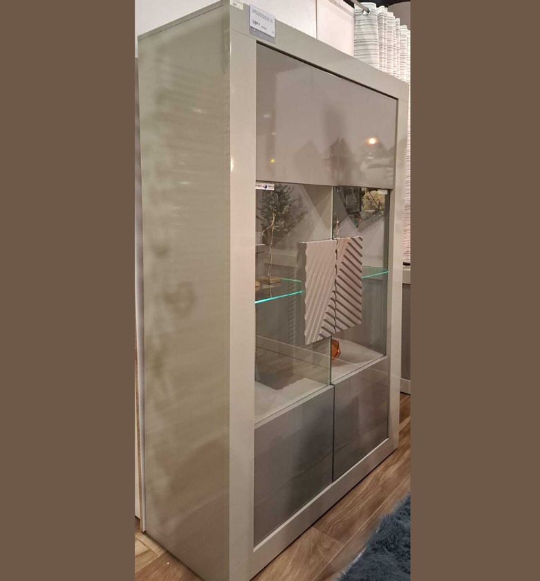 Luminara Glass Display Cabinet – 2 Doors with LED image