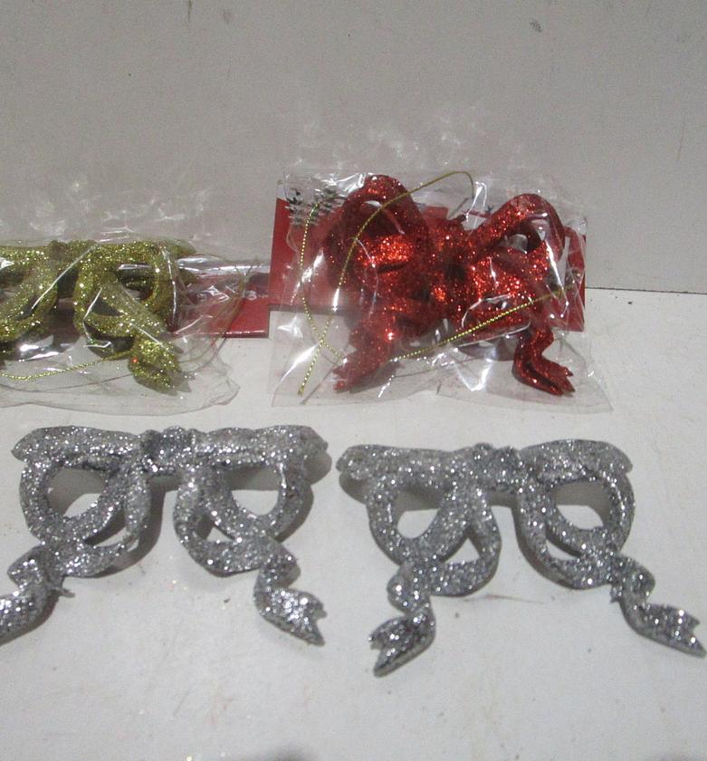 Xmas deco-bowknot set of 2pcs image