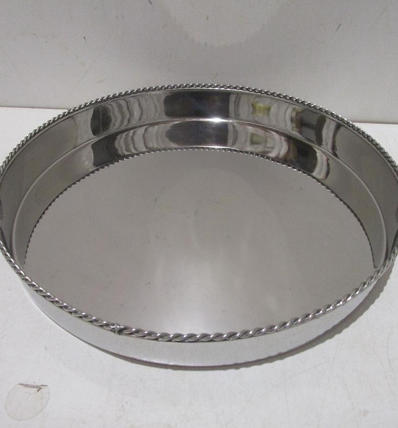 Plate big round stainless image