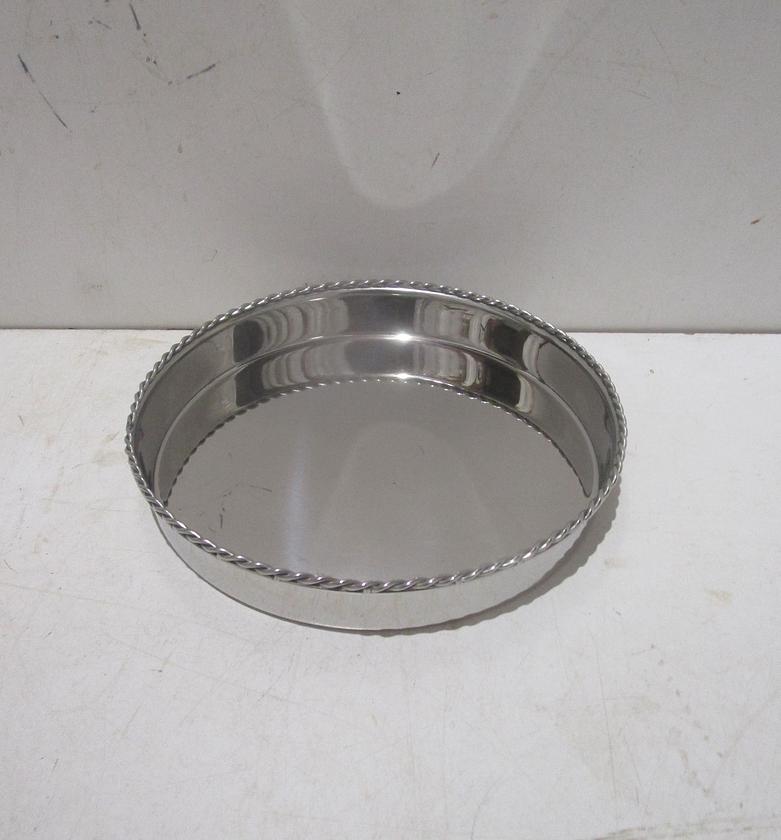 Plate small round stainless image