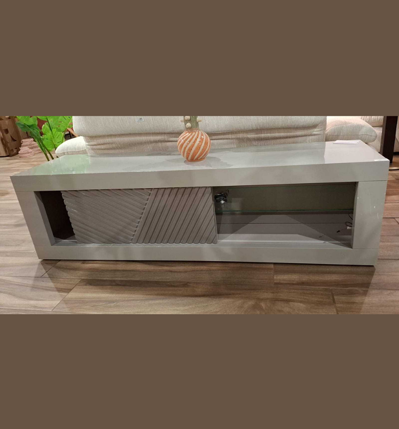 Lunaris TV Stand – 1 Sliding Door with LED Lighting image