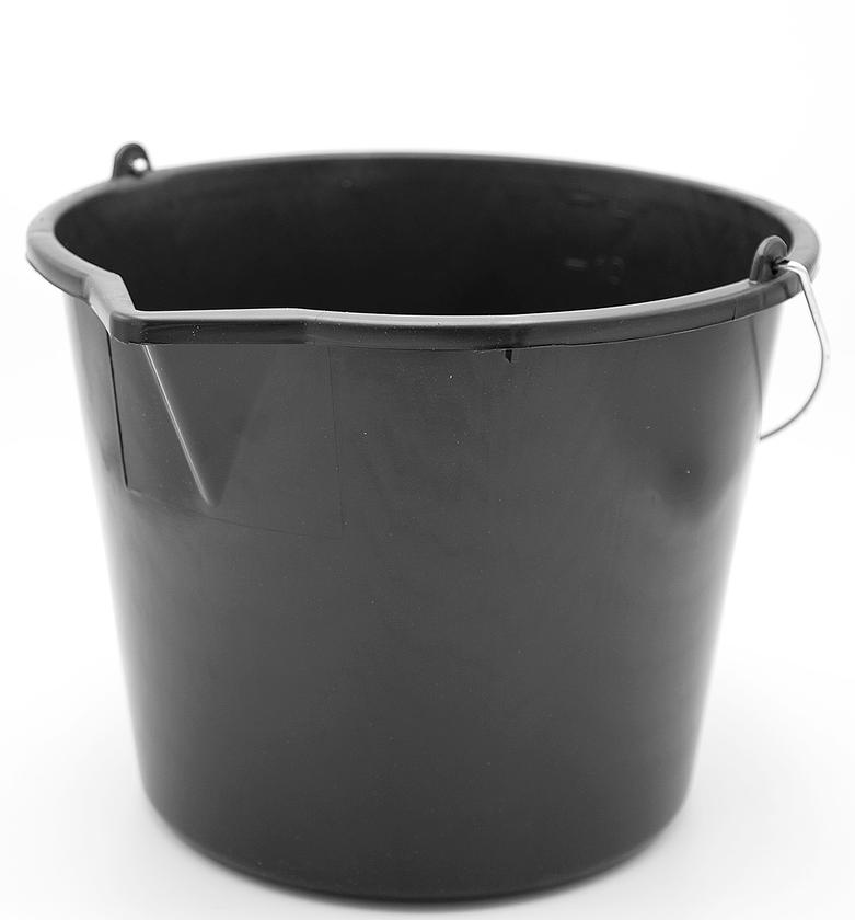 12L BLACK PLASTIC BUCKET image