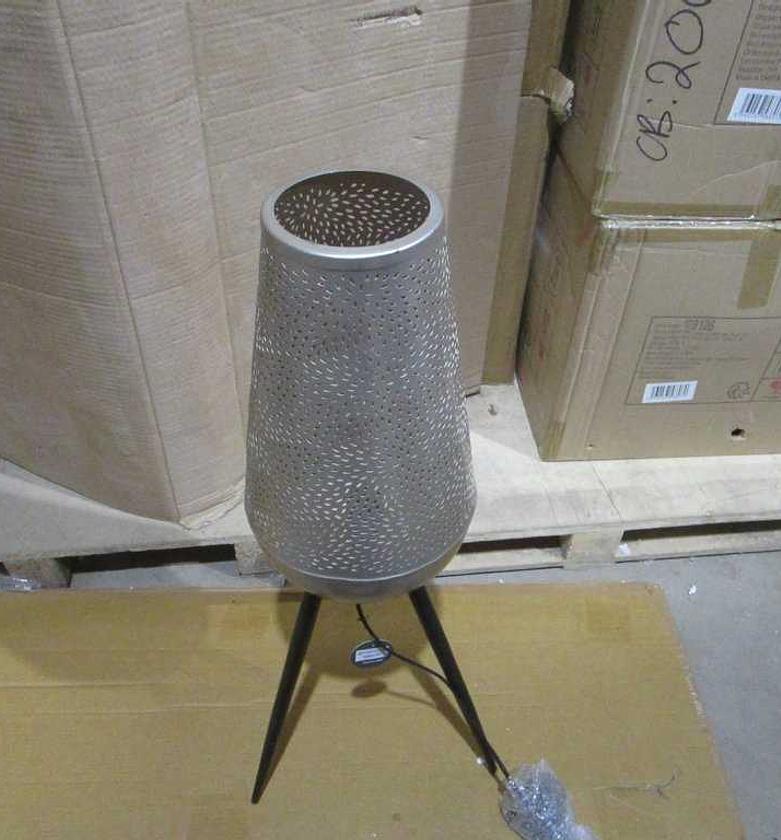 Iron etched floor lamp  # image