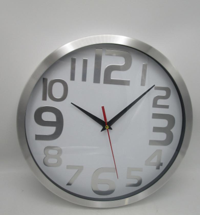 Clock silver30.3x30.3x4 #ref:8891# 20ac# image