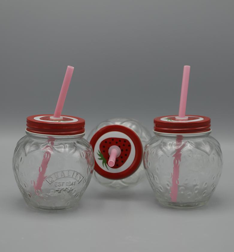 CUP WITH STRAW SET OF 3 P image