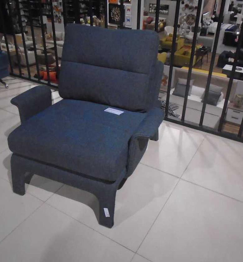 Armchair – Grey and Blue Upholstery image