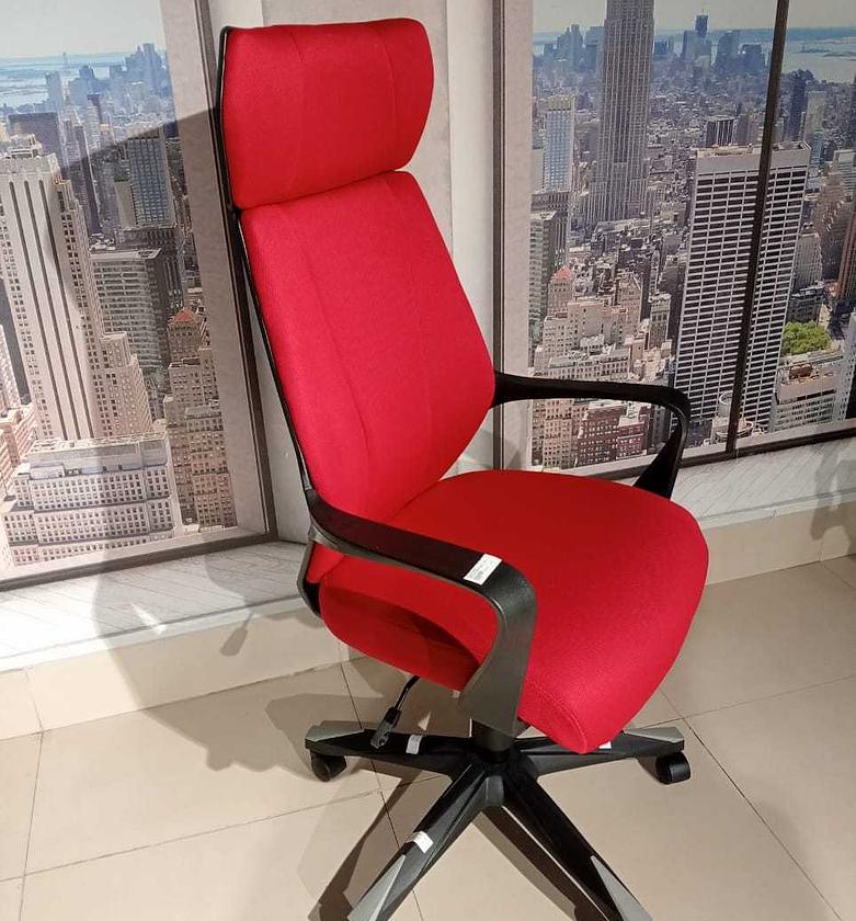 High back office chair red image