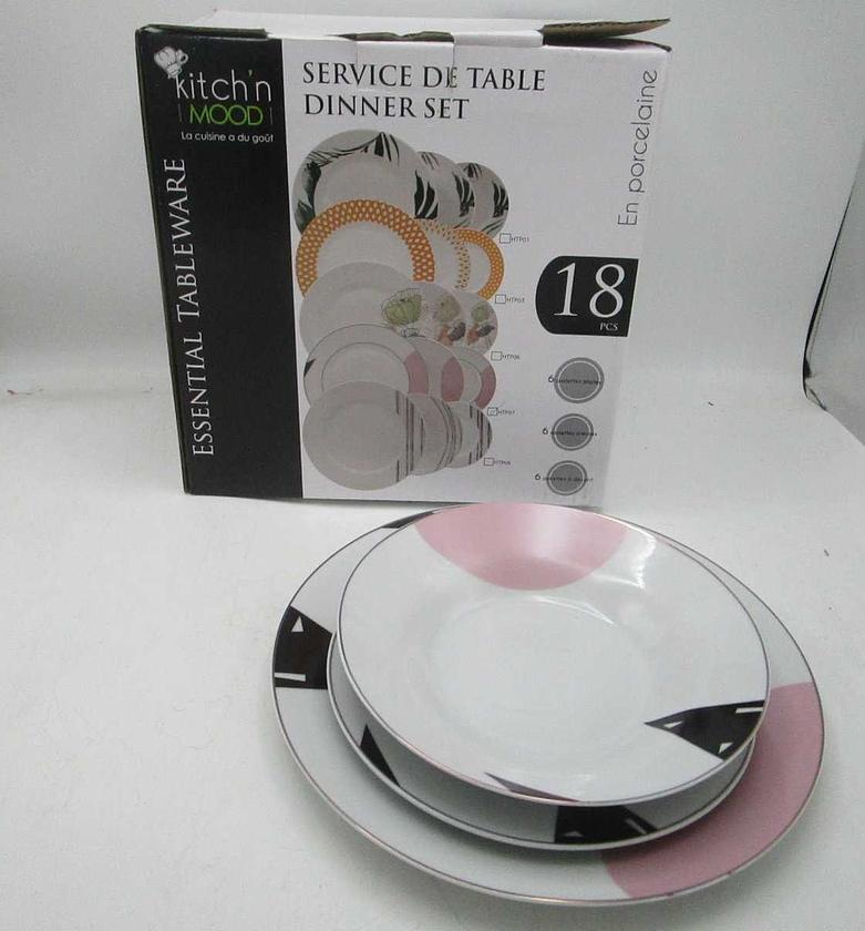 18pcs round dinner setpor image