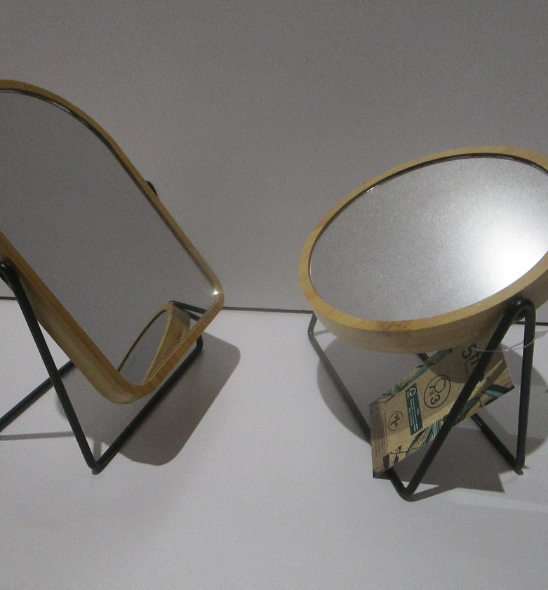 Bamboo Swing Mirror Soap Dispenser image