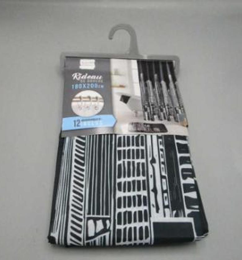 Shower curtain with hooks image