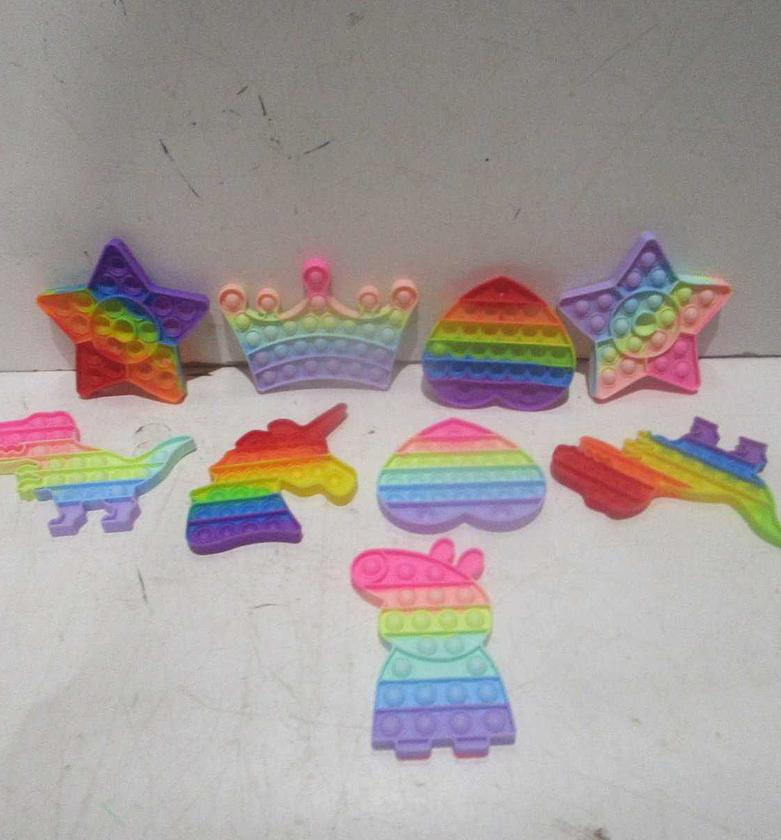 Silicone Pop It Toy – Star, Heart, Crown, Unicorn, Dinosaur, Peppa image